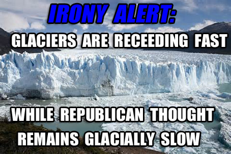 GOP Glacier Irony