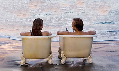 WARNING: Cialis May Cause Public Bathing in Seperate Bathtubs