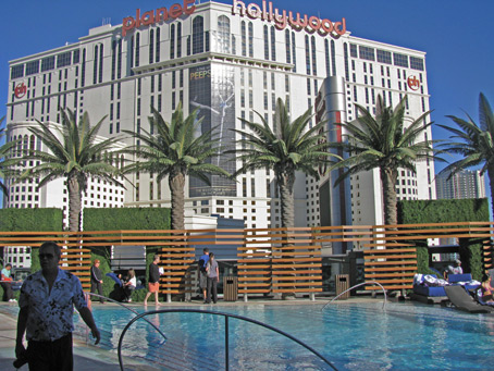 The roof pool at the Cosmopolitan Casino in Las Vegas