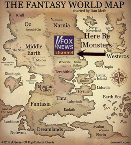 Fox News Finally Charted by the Combined Efforts of Captain Nemo and Sinbad, Climate change isn’t a problem if you’re lucky enough to live south of Narnia and north of Whoville
