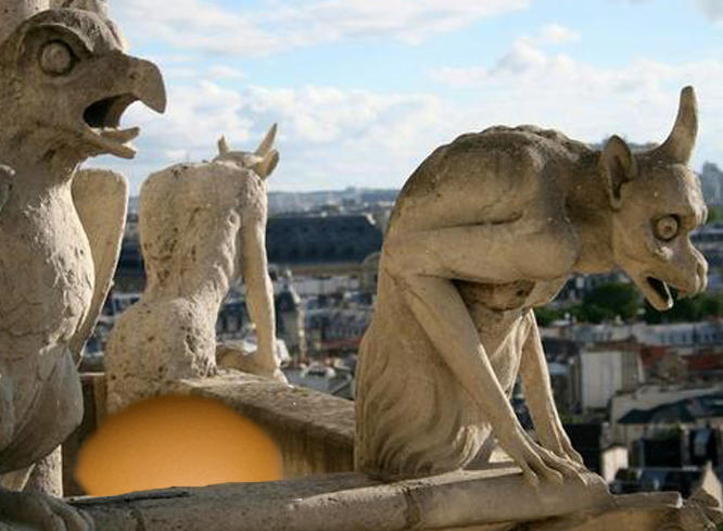 Huge Stone Egg Discovered Under Notre-Dame Gargoyle