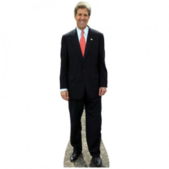 Cardboard Cutout of John Kerry Returns From Israel, No peace talks yet, but they enjoyed his company more this time.