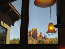 The view from inside the cantina