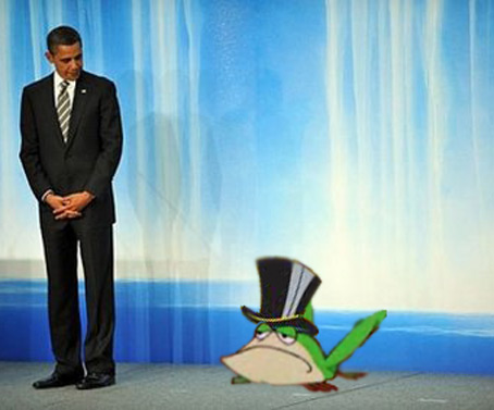 Obama Humiliated by "Singing Frog" Sensation