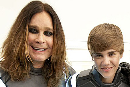 The Prince of Darkness & the anti-Christ! Ozzy understandably nervous meeting the 'Big Guy'