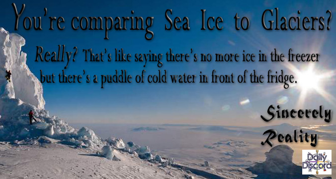 Compare Sea Ice to Glaciers