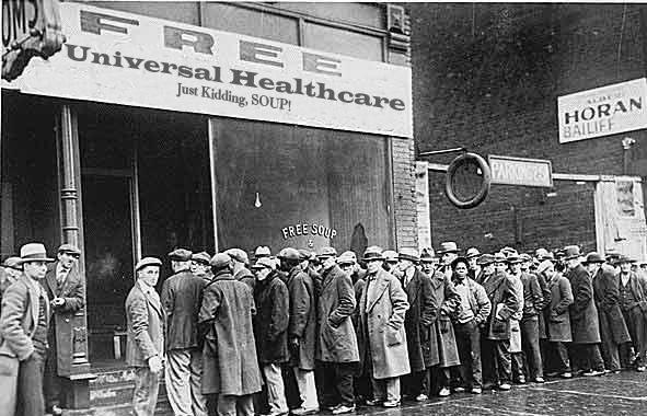 Universal healthcare soup kitchen