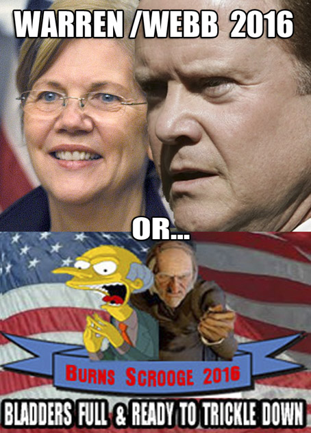 Discord Endorses Warren Webb Ticket! Not fair, it should be Burns/Scrooge after several minutes of depriving their brains of oxygen. 